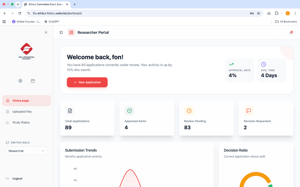 University Ethics Committee Portal